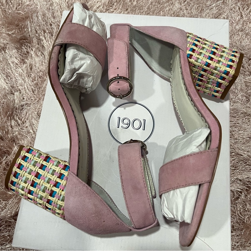 1901 Suede Leather Block Heels
